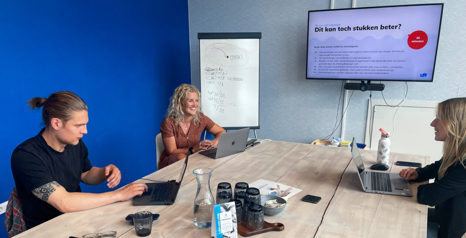bespreking met verschillende marketing specialisten